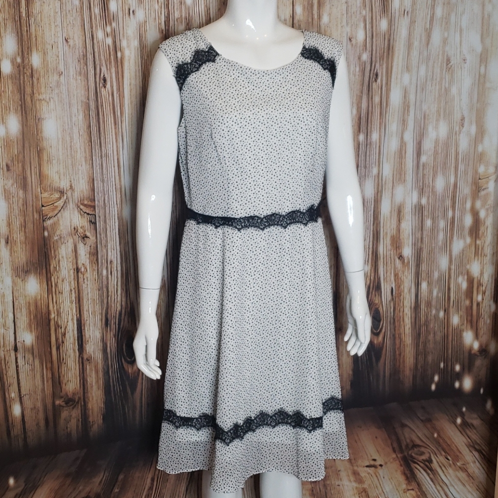 Betsey Johnson white & black dress